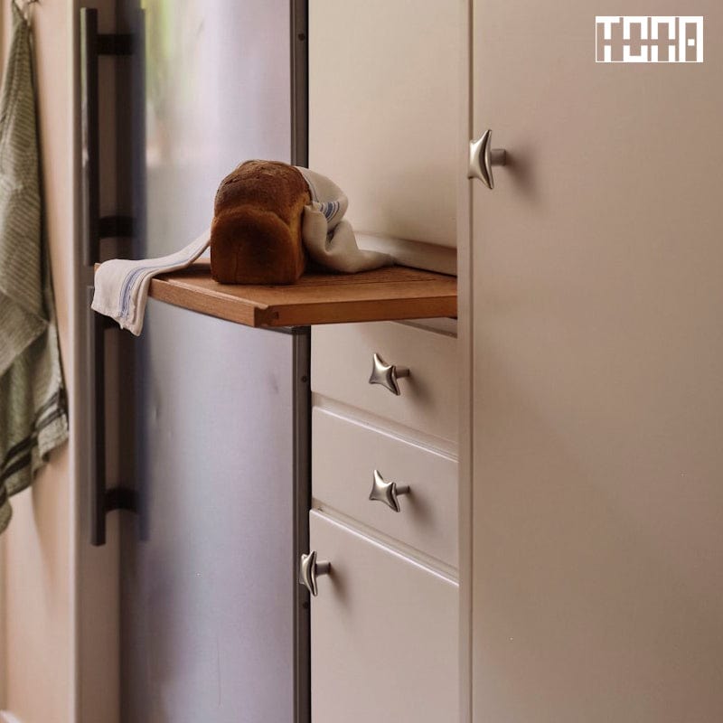 TONA Titanium Silver / Knob / 2 Pack Star-Inspired Titanium Silver Cabinet Knobs Electroplated Brass Cabinet Hardware