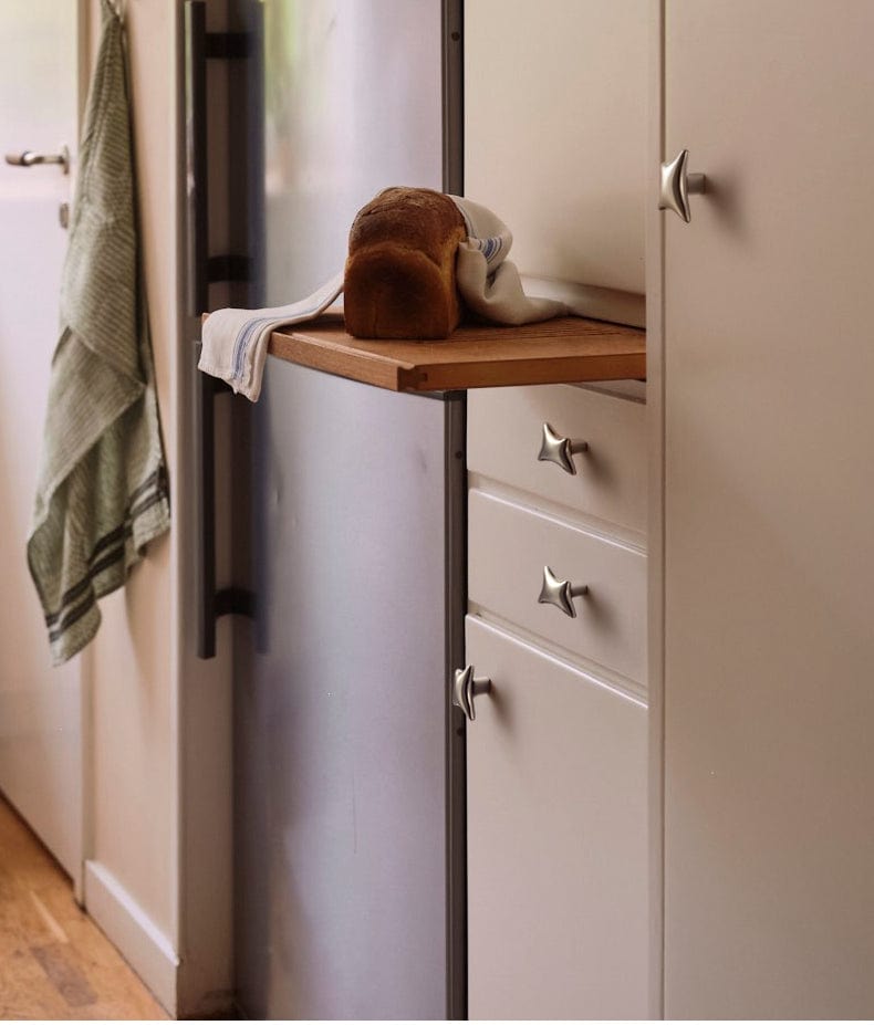 TONA Titanium Silver / Knob / 2 Pack Star-Inspired Titanium Silver Cabinet Knobs Electroplated Brass Cabinet Hardware