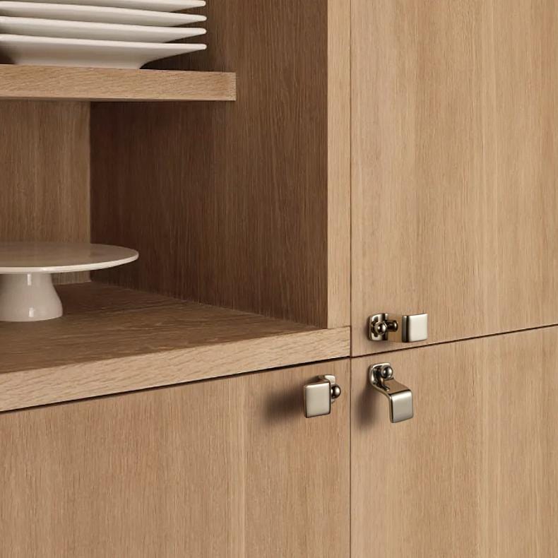 TONA Titanium Silver / Knob / 2 Pack Titanium Silver Copper Cabinet Knob with Stylish Unique Silhouette