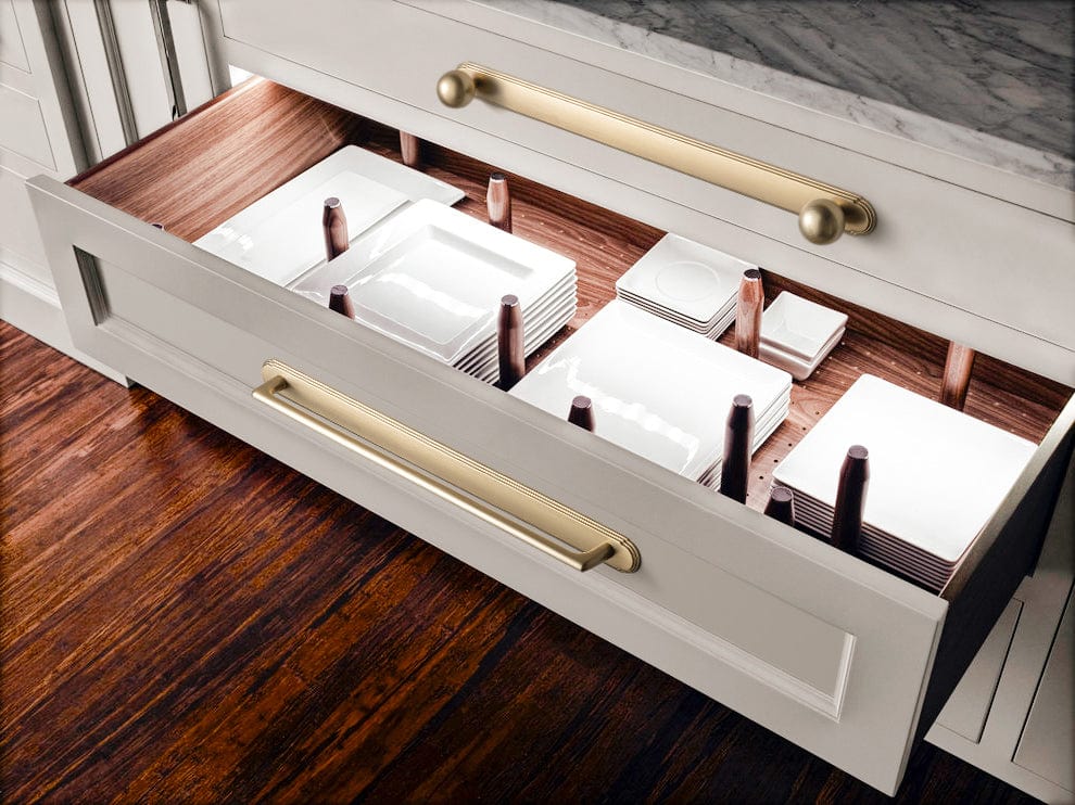 2 Pack Classic Cabinet Bar Pulls with Back Plate Zinc Alloy Cabinet Handle with Long Back Plate