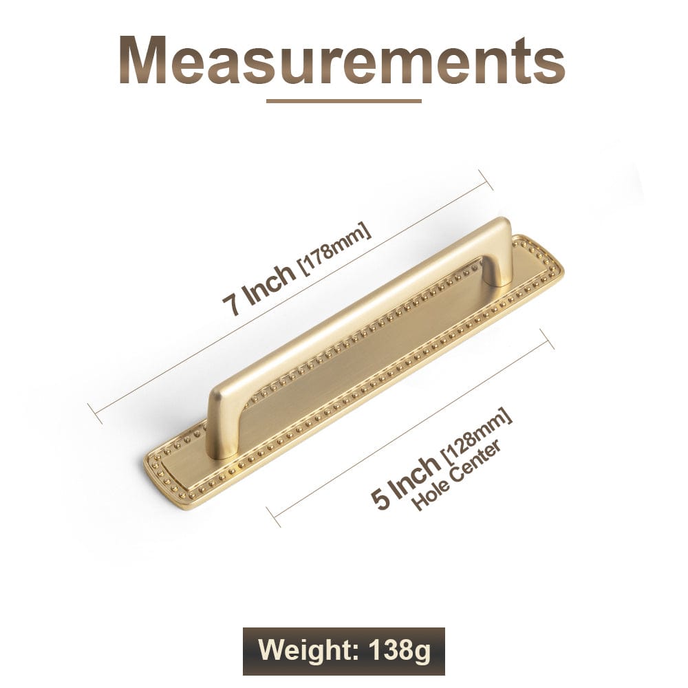2 Pack Classic Cabinet Bar Pulls with Back Plate Zinc Alloy Cabinet Handle with Long Back Plate