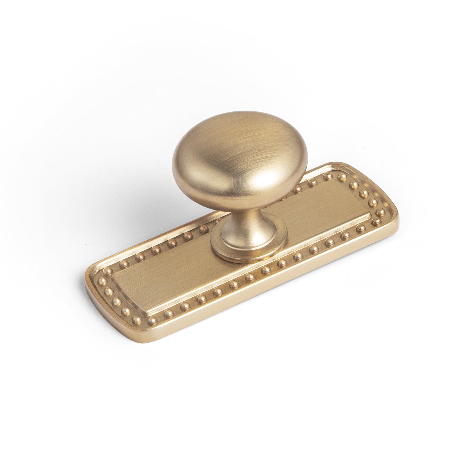 Antique Brass Zinc Alloy Cabinet Knob with Back Plate Single Hole Center Cabinet Hardware for Bedroom Kitchen