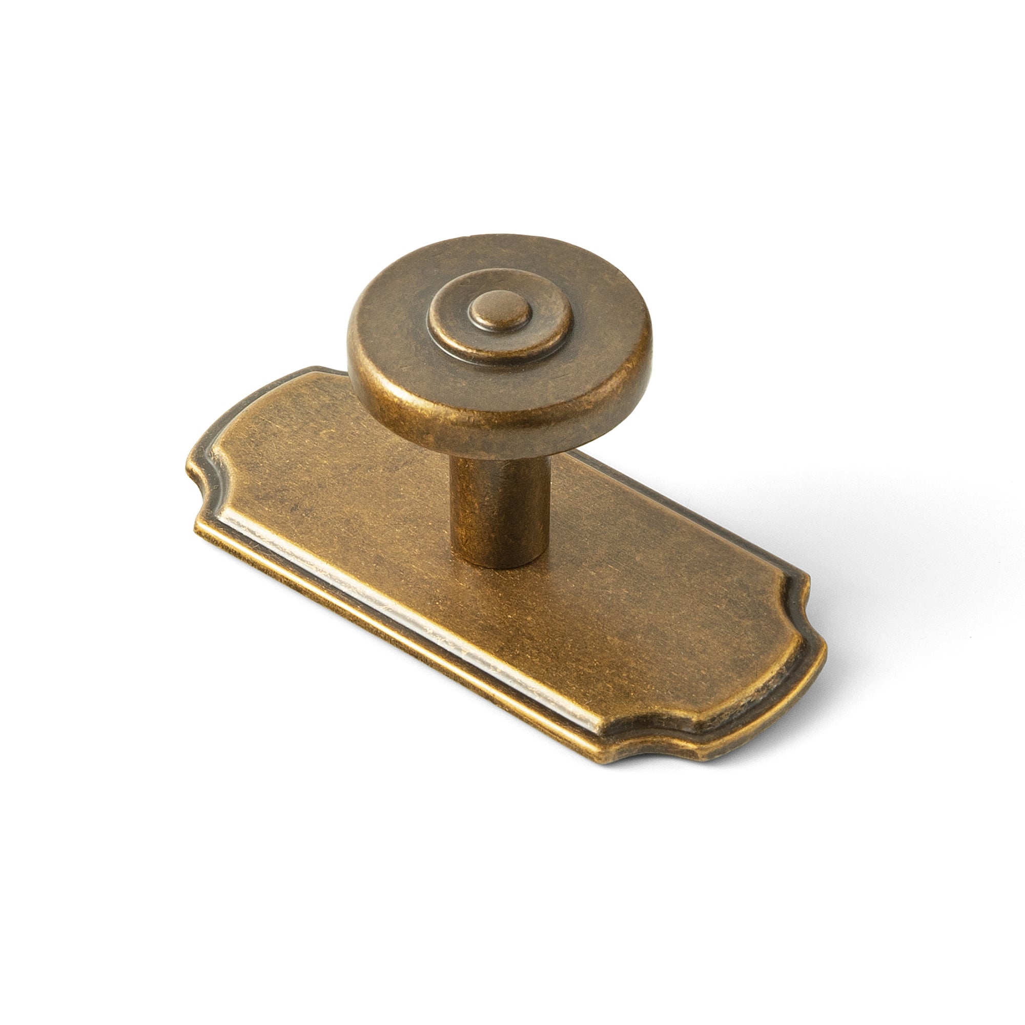Dual Concentric Flat Round Zinc Alloy Cabinet Knobs, Minimalist Retro Circular Drawer Knob