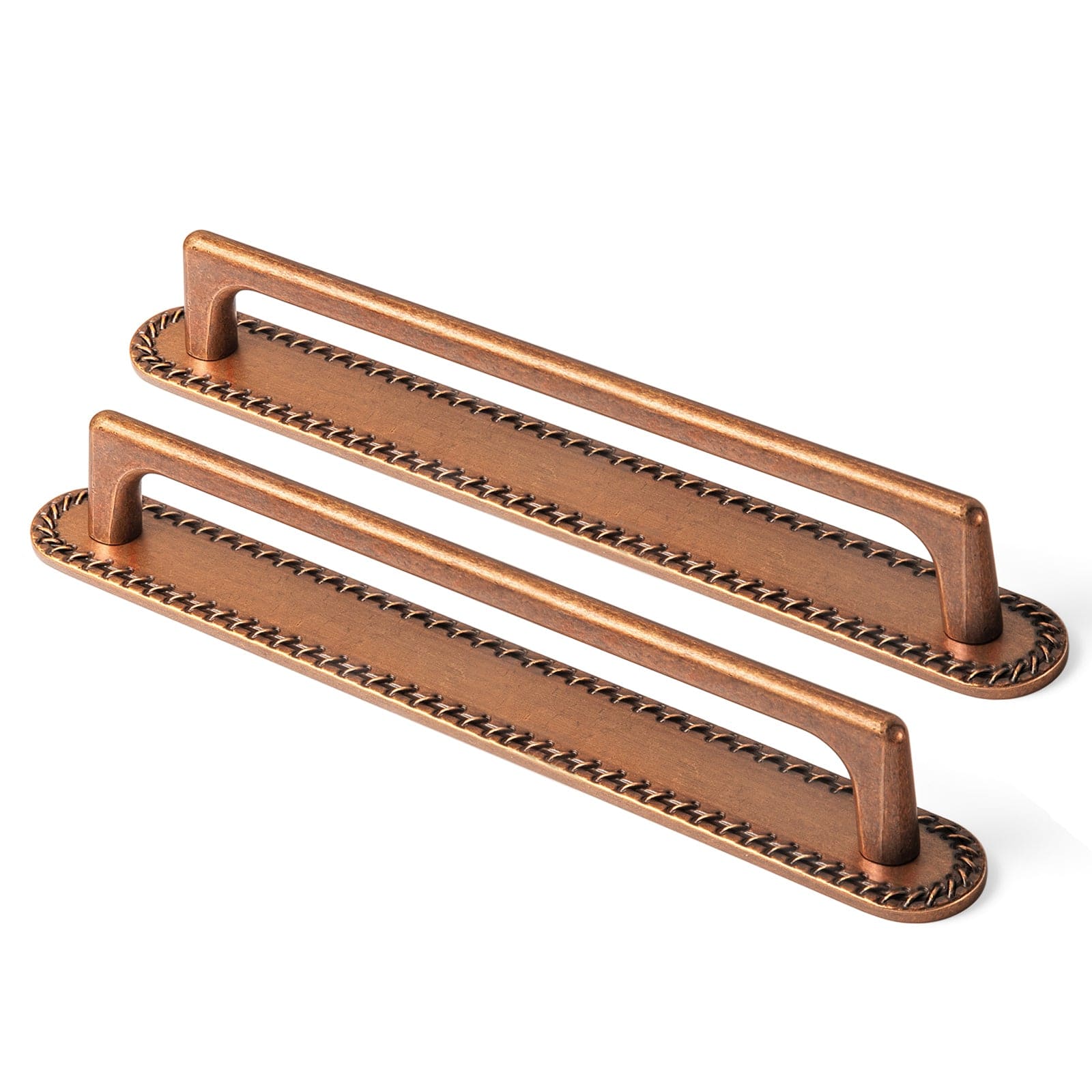 2 Pack Classic Cabinet Bar Pulls with Back Plate Zinc Alloy Cabinet Handle with Long Back Plate