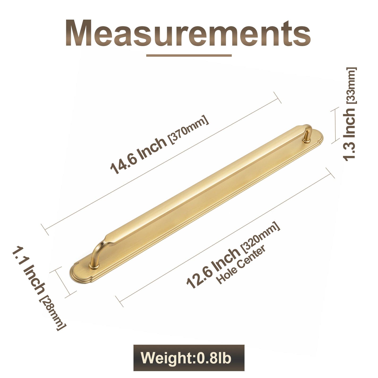 2 Pack Antique Brass Cabinet Pulls with Back Plate Zinc Alloy Drawer Handle with Long Back Plate