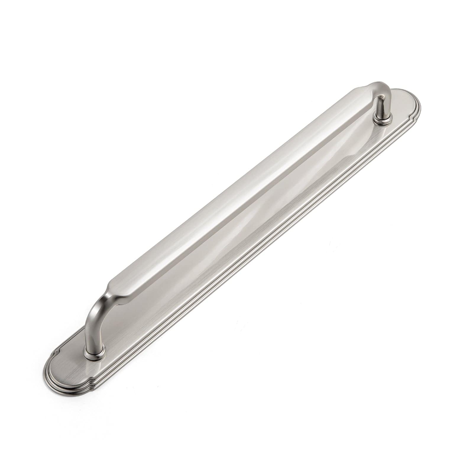 2 Pack Antique Brass Cabinet Pulls with Back Plate Zinc Alloy Drawer Handle with Long Back Plate