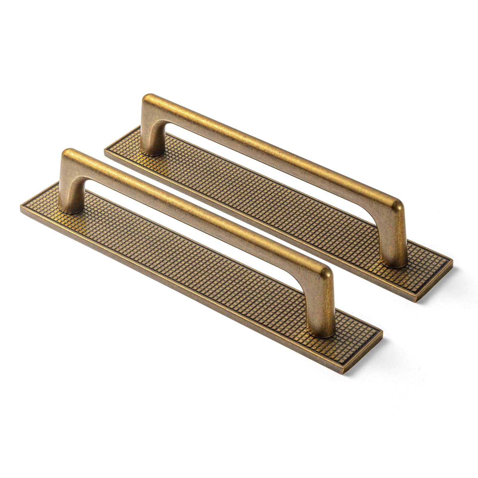 2 Pack Classic Cabinet Bar Pulls with Back Plate Zinc Alloy Cabinet Handle with Long Back Plate