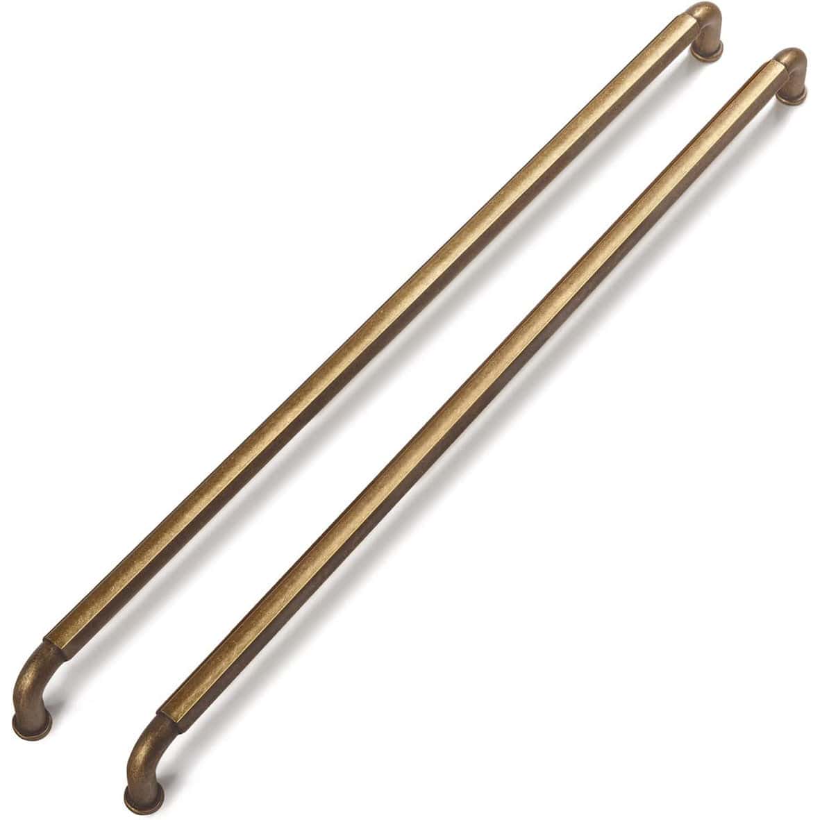 Goo-Ki Antique Brass / 12.6'' Hole center / 6 PCS Antique Brass Cabinet Pulls Affordable Luxury Vintage Drawer Knobs for Kitchen