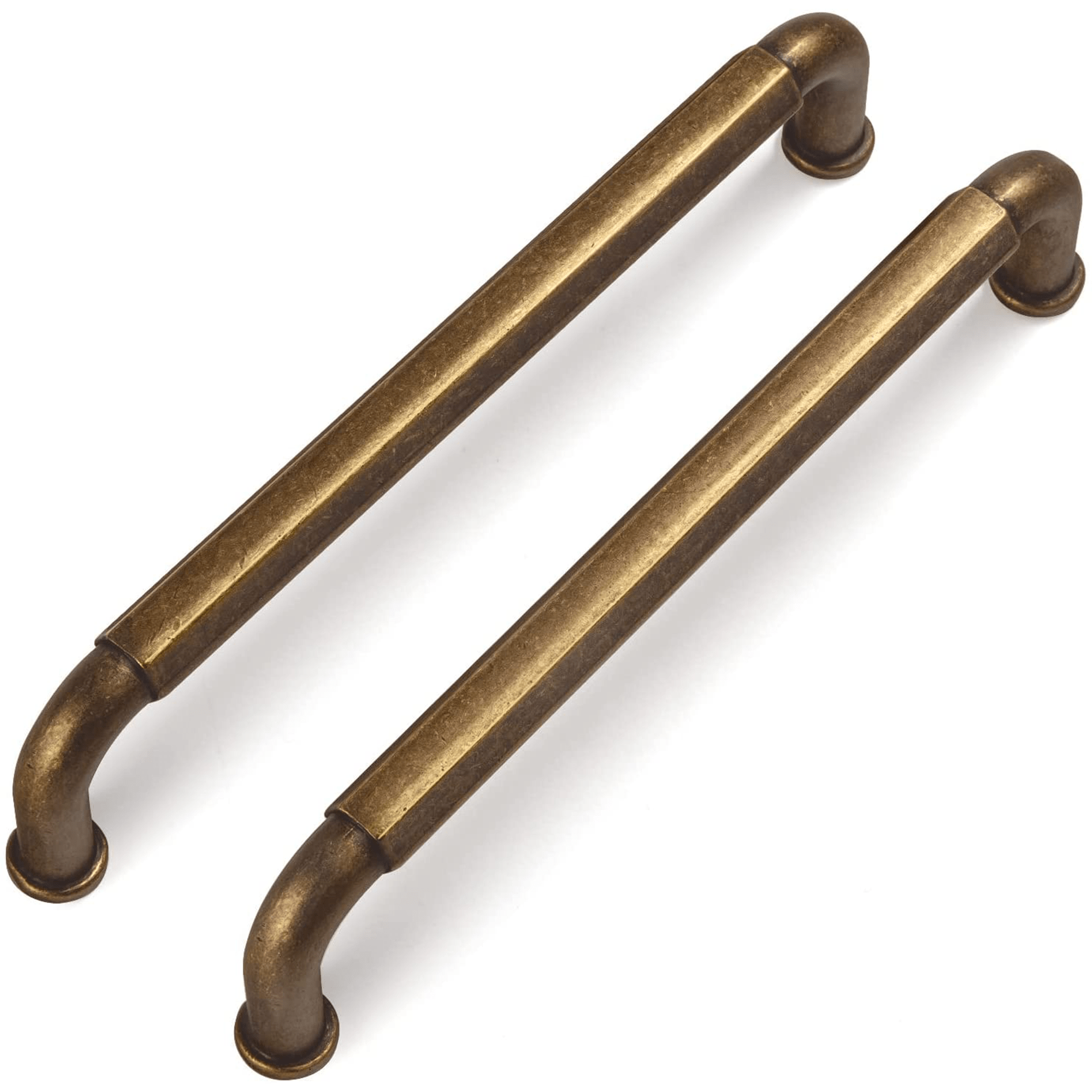 Goo-Ki Antique Brass / 5'' Hole center / 6 Pack Antique Brass Cabinet Pulls Affordable Luxury Vintage Drawer Knobs for Kitchen 6 Pack