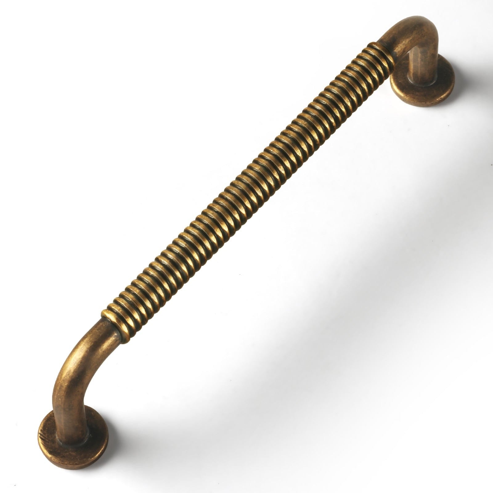 Goo-Ki Antique Brass / 5'' Hole center Mid-Century Swirl Cabinet Bar Handles Home Improvement Dresser Pulls 6 Pack