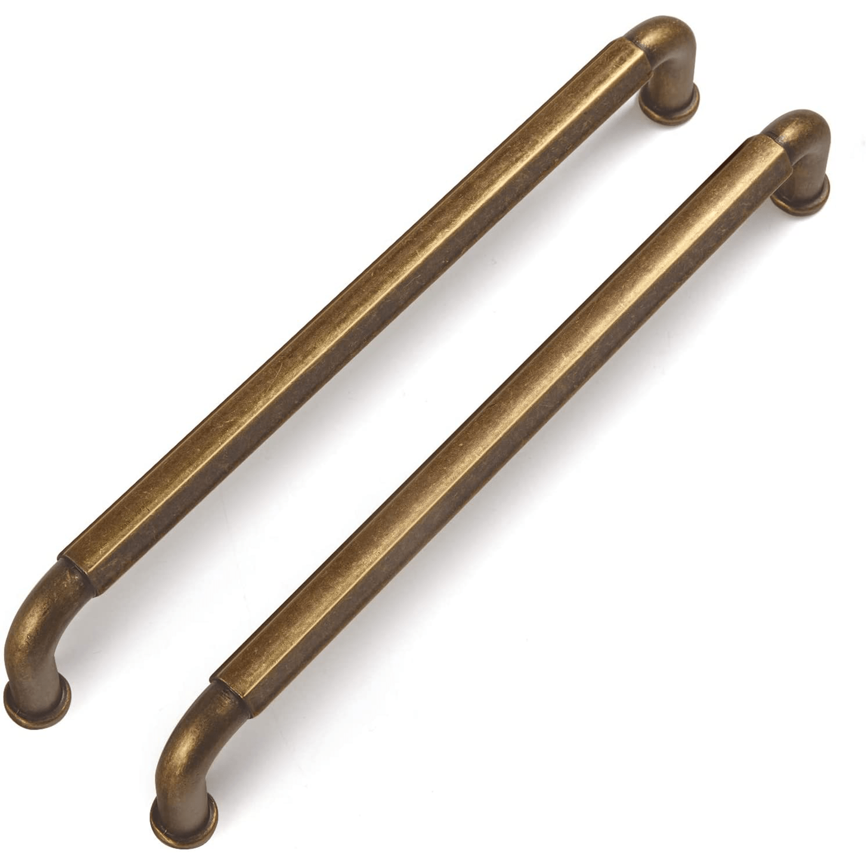 Goo-Ki Antique Brass / 6.3'' Hole center / 6 Pack Antique Brass Cabinet Pulls Affordable Luxury Vintage Drawer Knobs for Kitchen 6 Pack