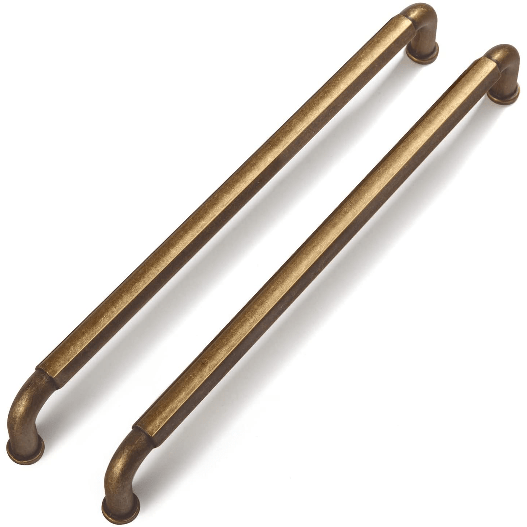 Goo-Ki Antique Brass / 7.55'' Hole center / 6 Pack Antique Brass Cabinet Pulls Affordable Luxury Vintage Drawer Knobs for Kitchen 6 Pack