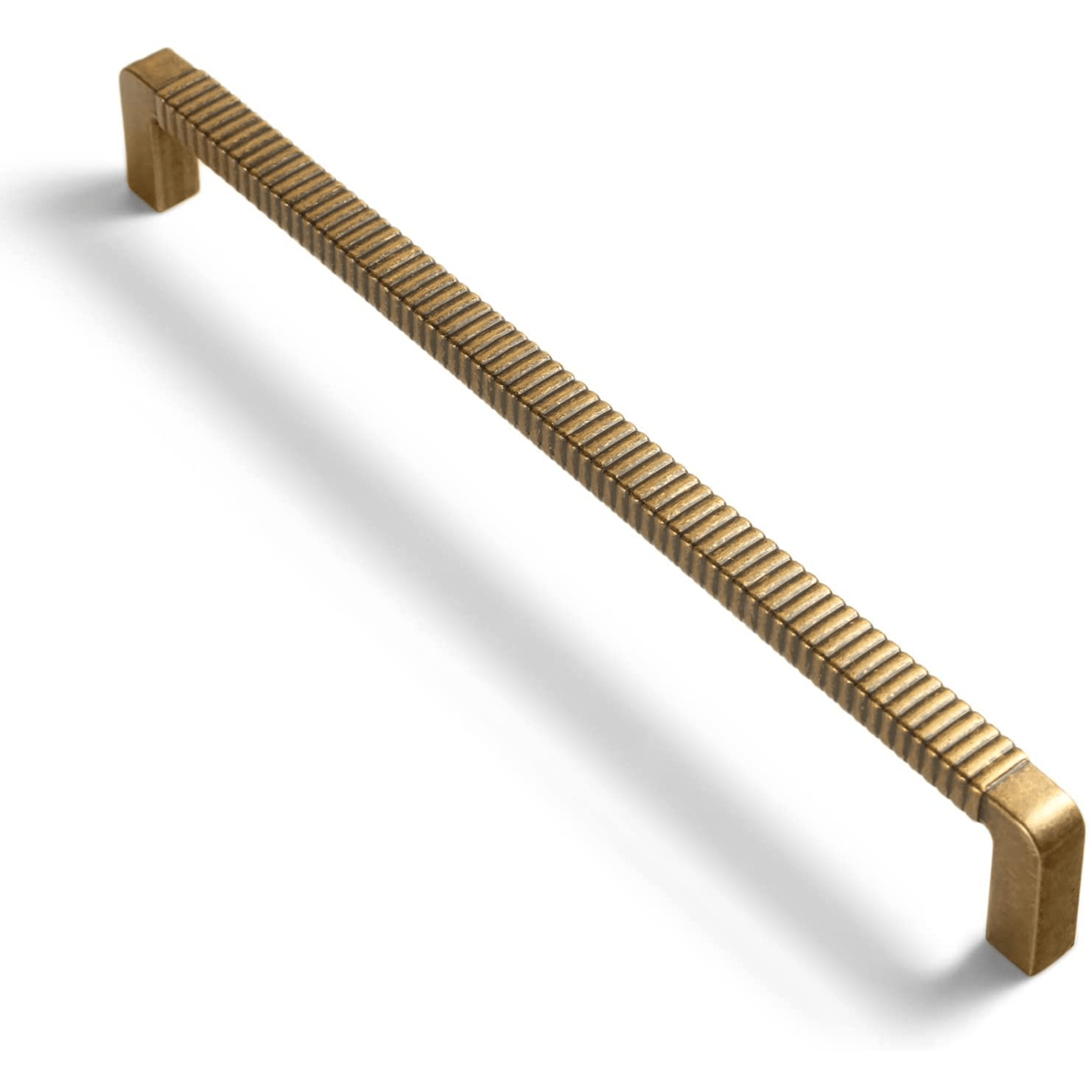Goo-Ki Antique brass / 7.56'' Hole Center / 6 Pack Vintage Stripe Retro Brass Cabinet Pulls for Bedroom Kitchen 6 Pack