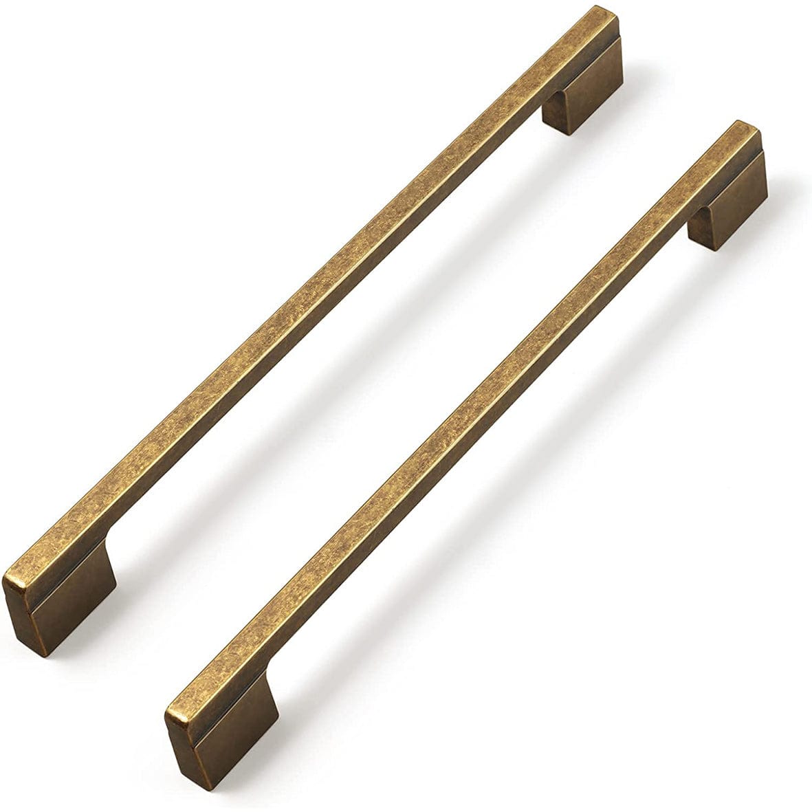 Goo-Ki Antique Brass / 7.6'' / 8.8'' hole center Classic Vintage Drawer Pulls Retro Antique Solid Cabinet Knobs Dual Mount 6 Pack