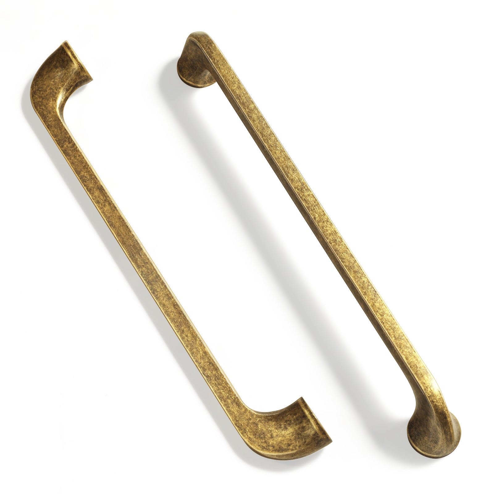 Retro Drawer Pulls Vintage Mid-Century Kitchen Hardware Antique Brass / 7.6'' Hole Center / 6 Pack