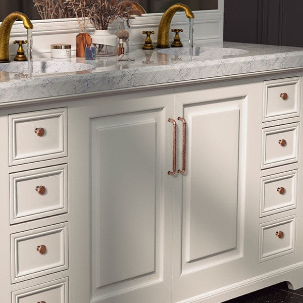 Goo-Ki Antique Brass Cabinet Pulls Affordable Luxury Vintage Drawer Knobs for Kitchen 6 Pack