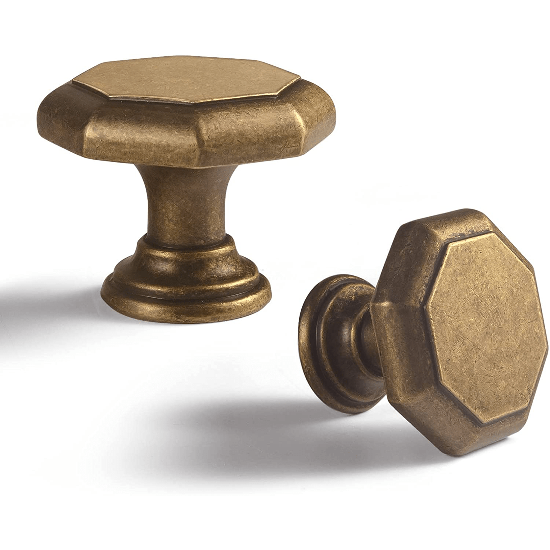 Goo-Ki Antique Brass / Knob / 6 Pack Antique Brass Cabinet Pulls Affordable Luxury Vintage Drawer Knobs for Kitchen 6 Pack