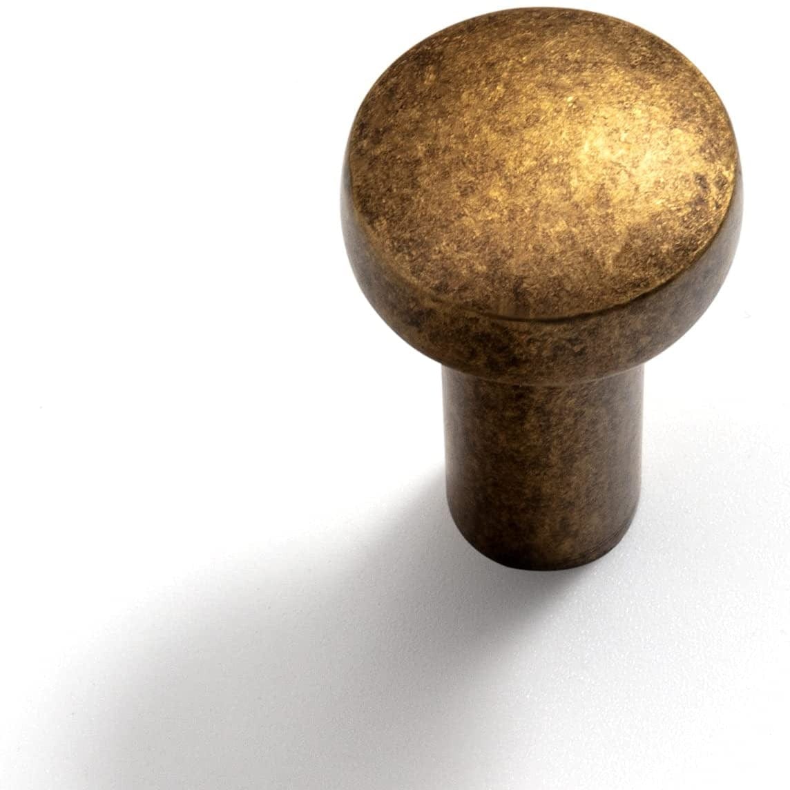 Goo-Ki Antique Brass / Knob Antique Rustic Vintage Cabinet Bar Pulls Decorative Drawer Handles 6 Pack