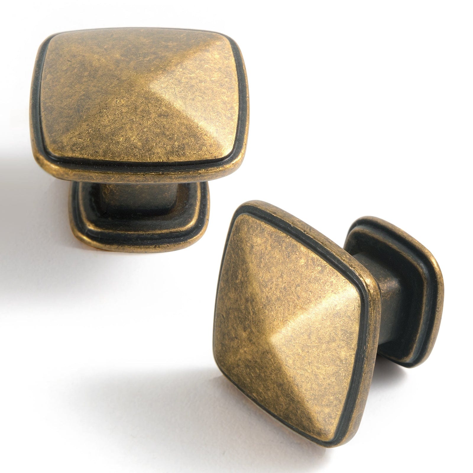Goo-Ki Antique Brass / Knob Retro Vintage Antique Brass Cabinet Pulls Dresser Knob 6 Pack
