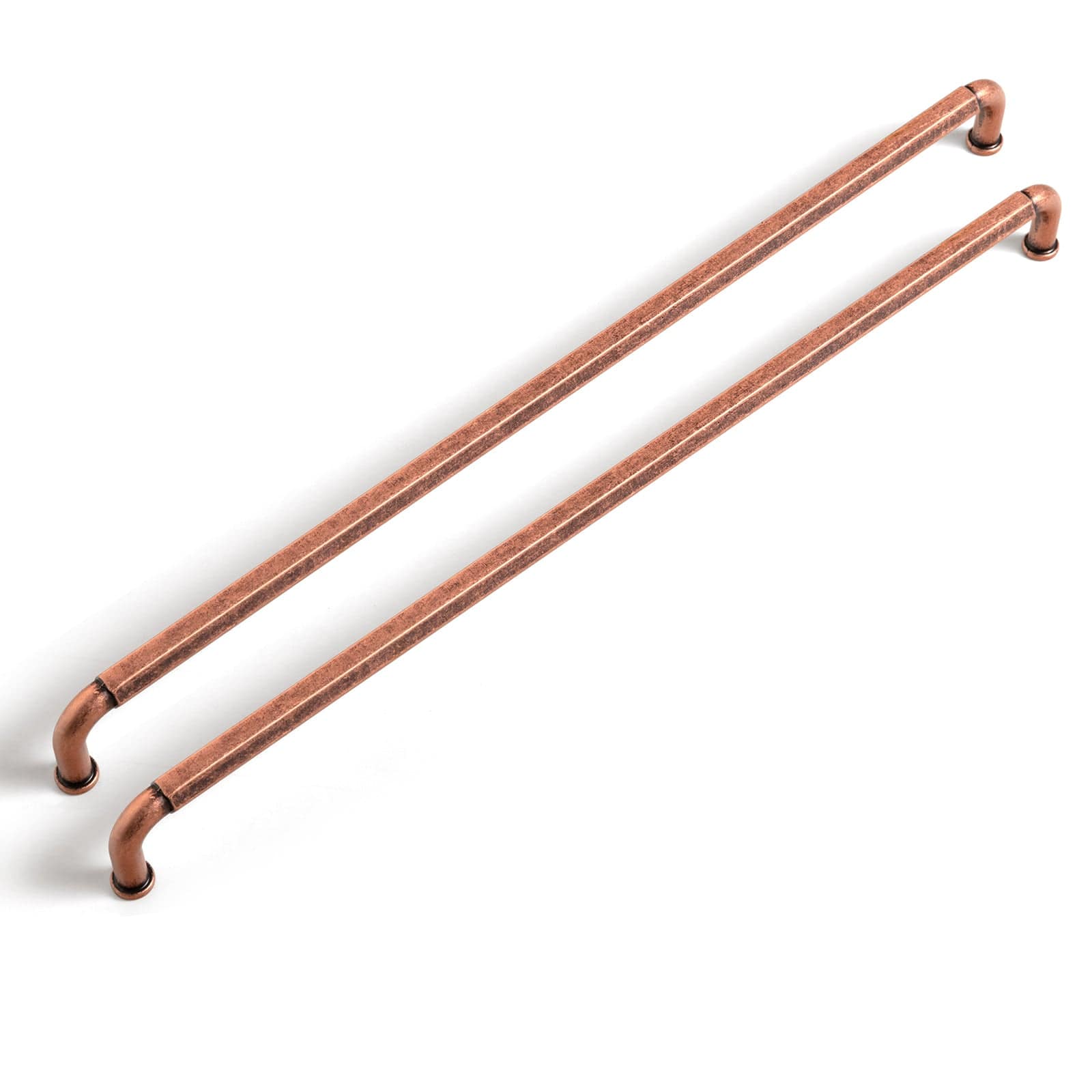 Goo-Ki Antique Copper / 12.6'' Hole center Antique Brass Cabinet Pulls Affordable Luxury Vintage Drawer Knobs for Kitchen 6 Pack