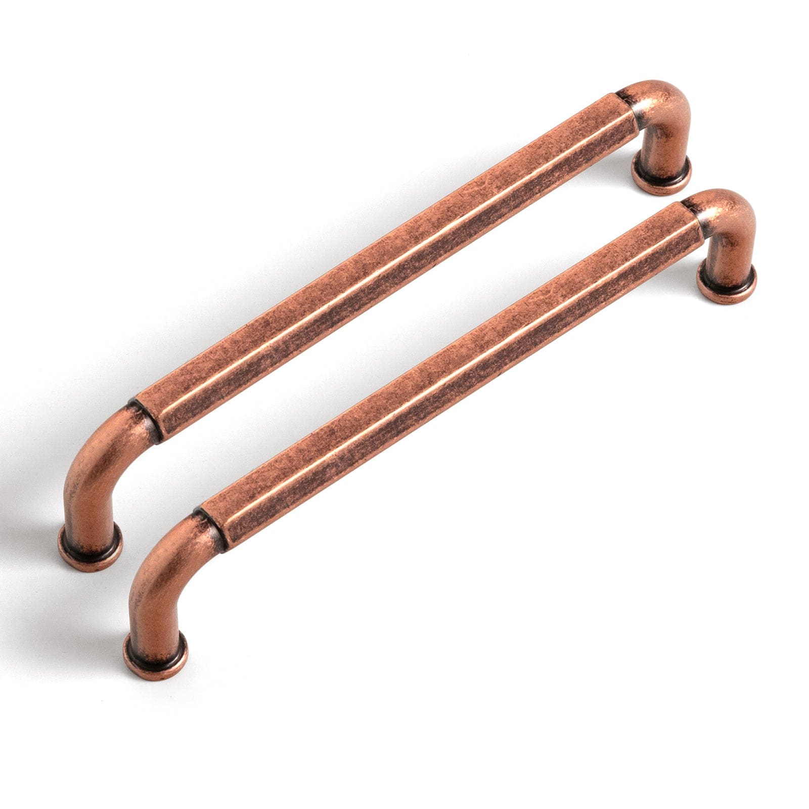 Goo-Ki Antique Copper / 5'' Hole center Antique Brass Cabinet Pulls Affordable Luxury Vintage Drawer Knobs for Kitchen 6 Pack