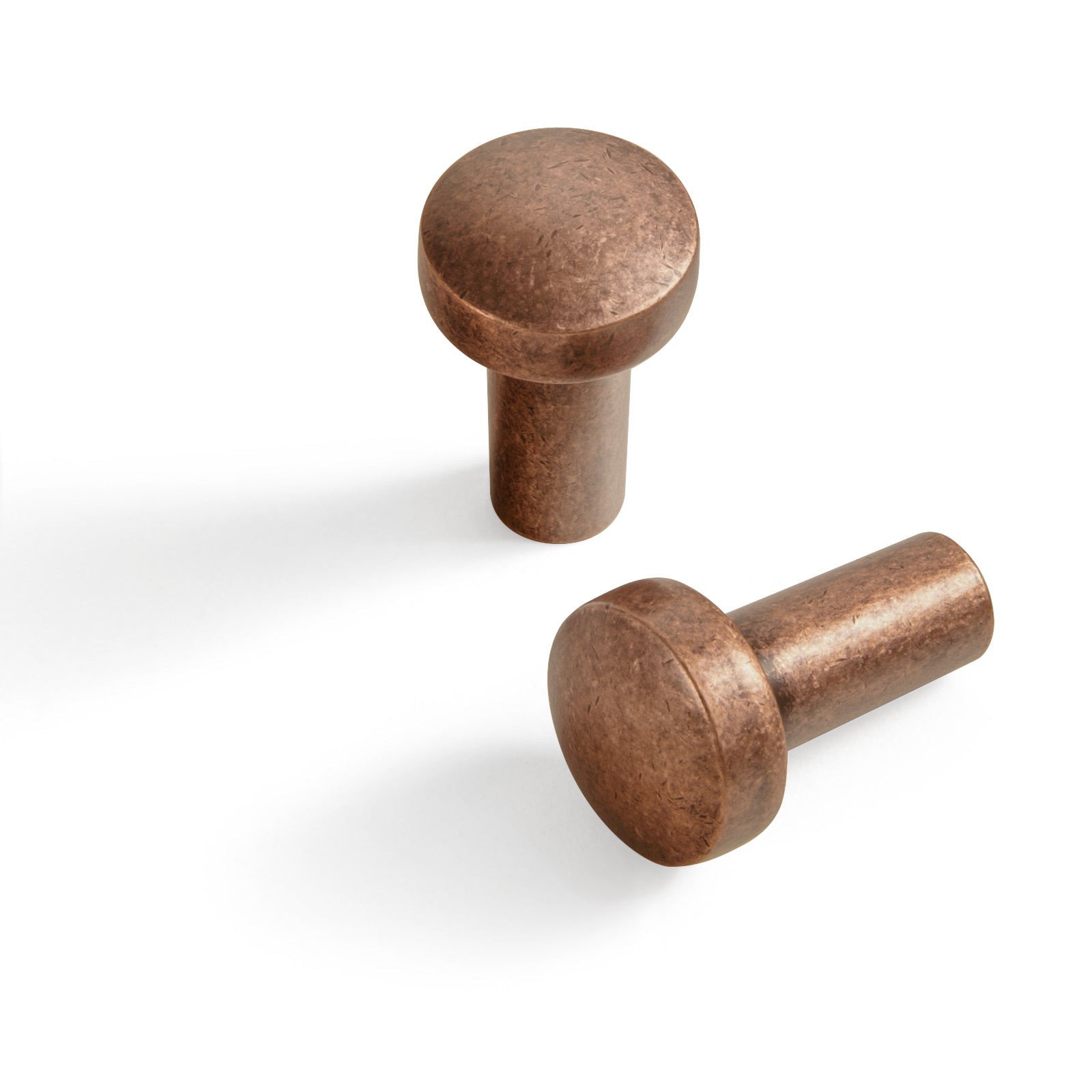 Goo-Ki Antique Copper / Knob Antique Rustic Vintage Cabinet Bar Pulls Decorative Drawer Handles 6 Pack