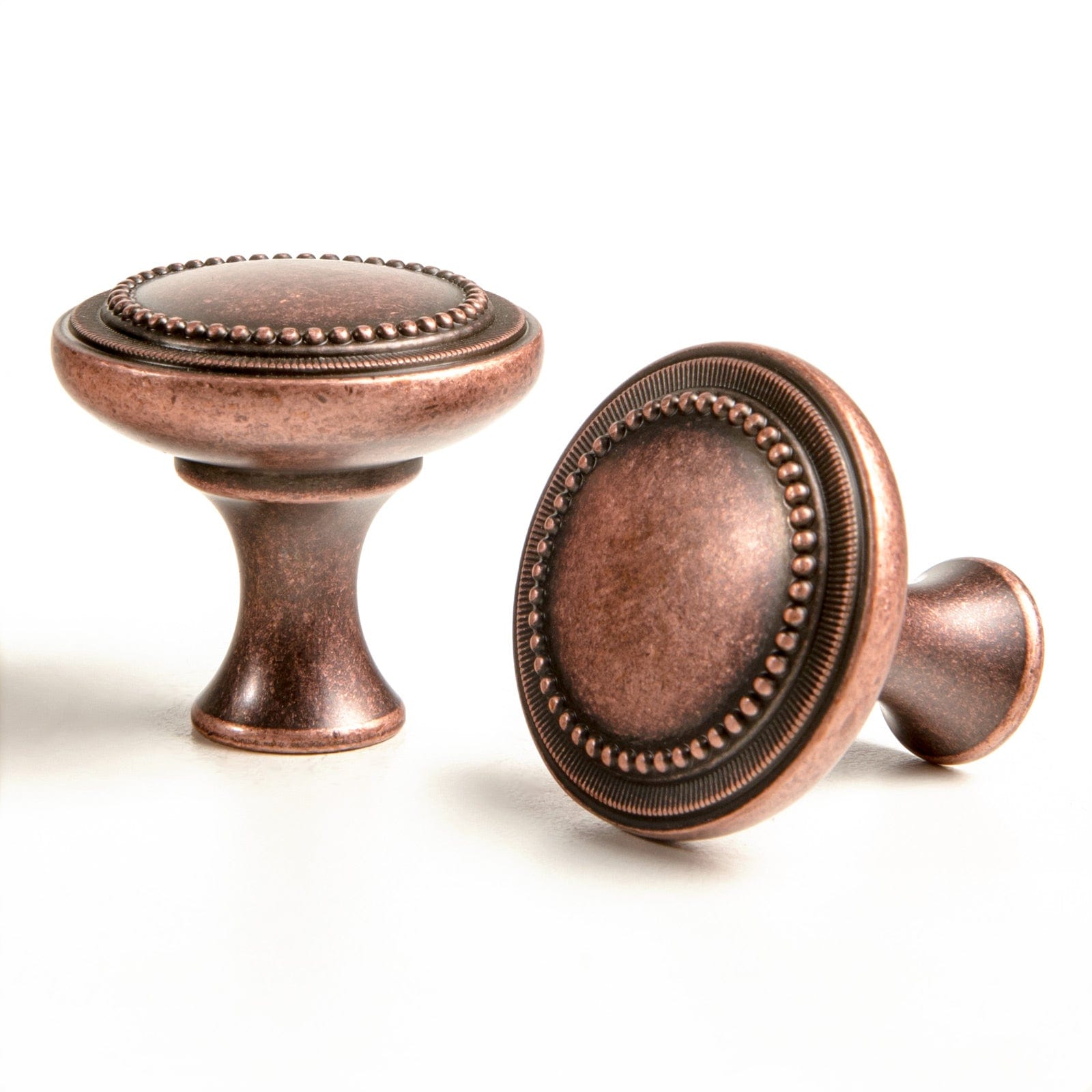 Goo-Ki Antique Copper / Knob Solid Ancient Vintage Retro Bar Pull for Cupboard Dresser Bathroom 6 pack