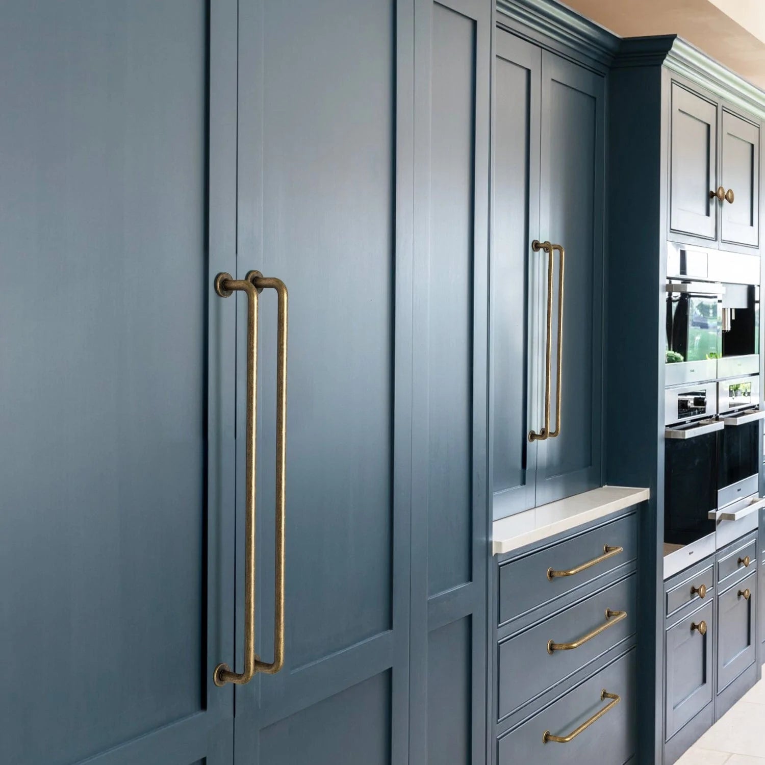 Goo-Ki Antique Drawer Pulls Solid Retro Bar Pull Furniture Hardware for Kitchen 6 Pack