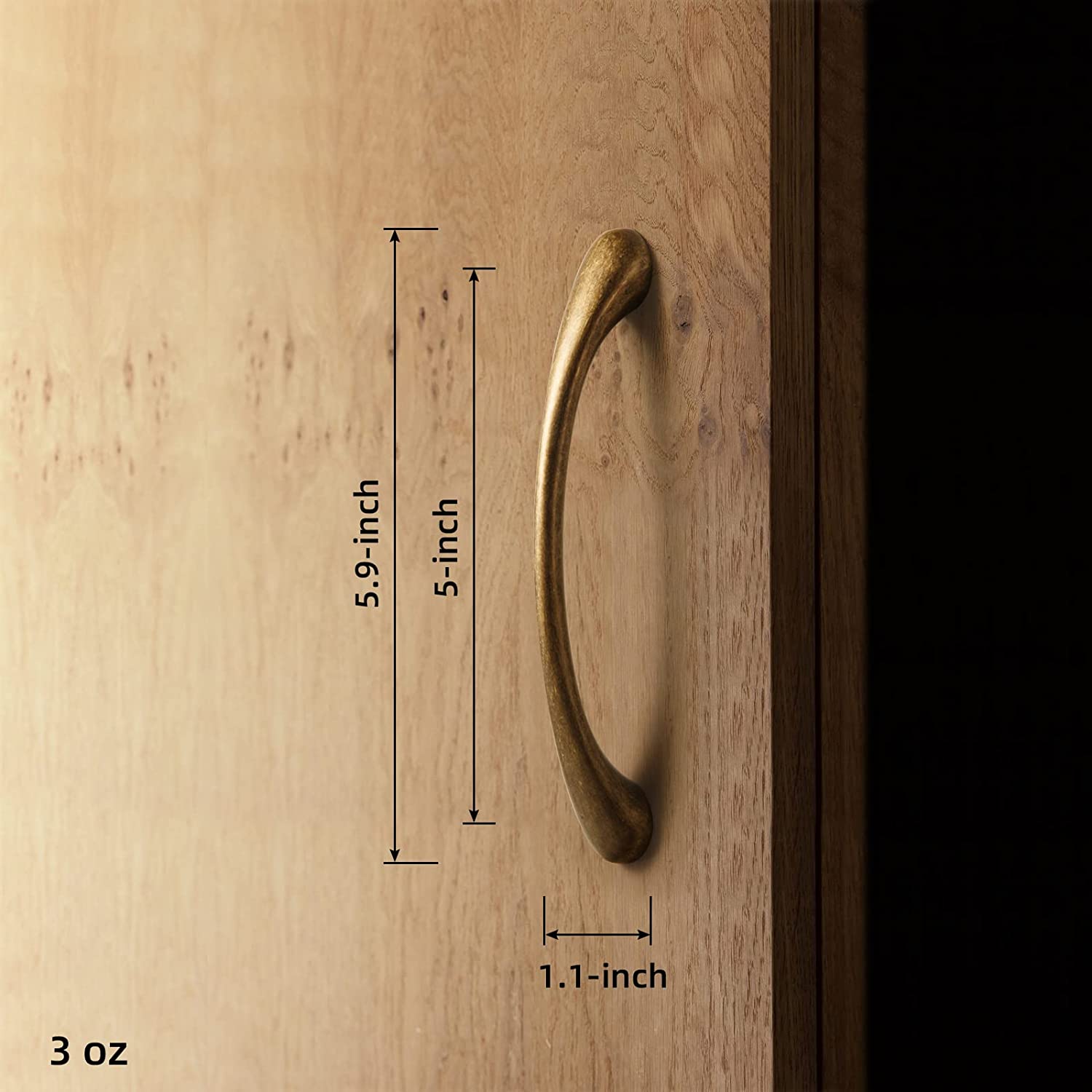 Goo-Ki Antique Round Cabinet Knobs Vintage Retro Burnished Brass Drawer Pulls 6 pack