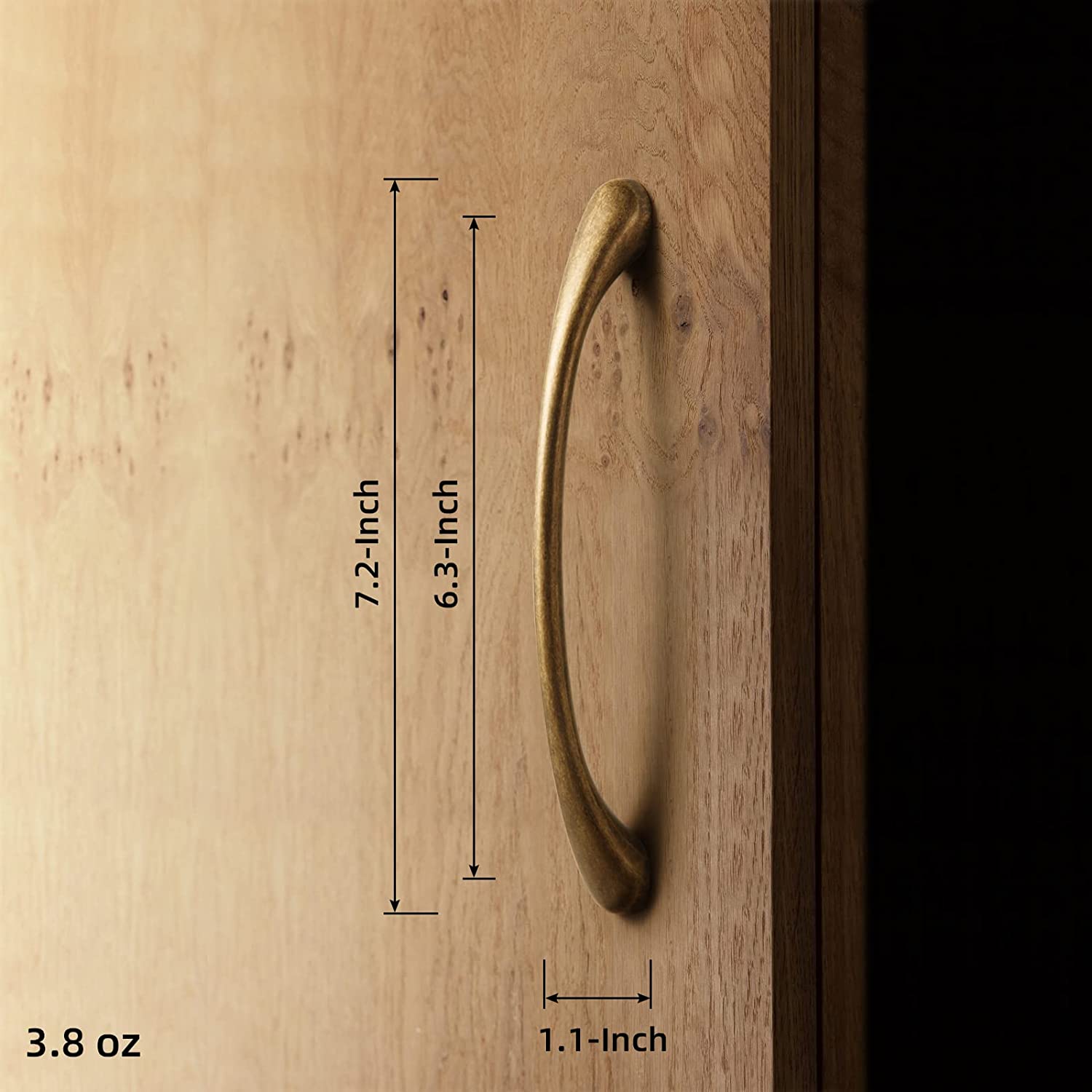 Goo-Ki Antique Round Cabinet Knobs Vintage Retro Burnished Brass Drawer Pulls 6 pack