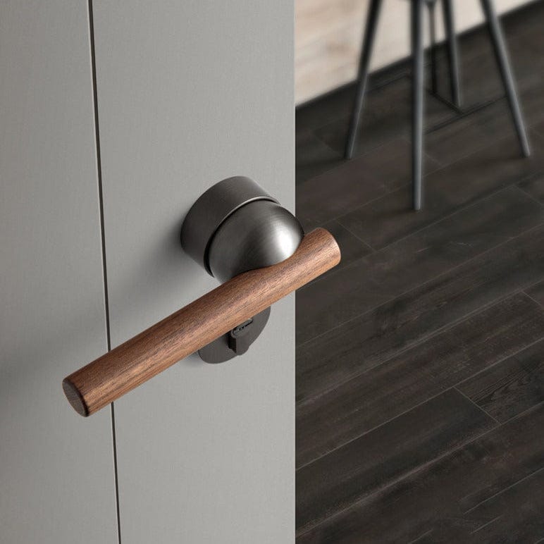 Goo-Ki Black Walnut Door Lock American Style Bedroom Door Lock Interior Door Handle