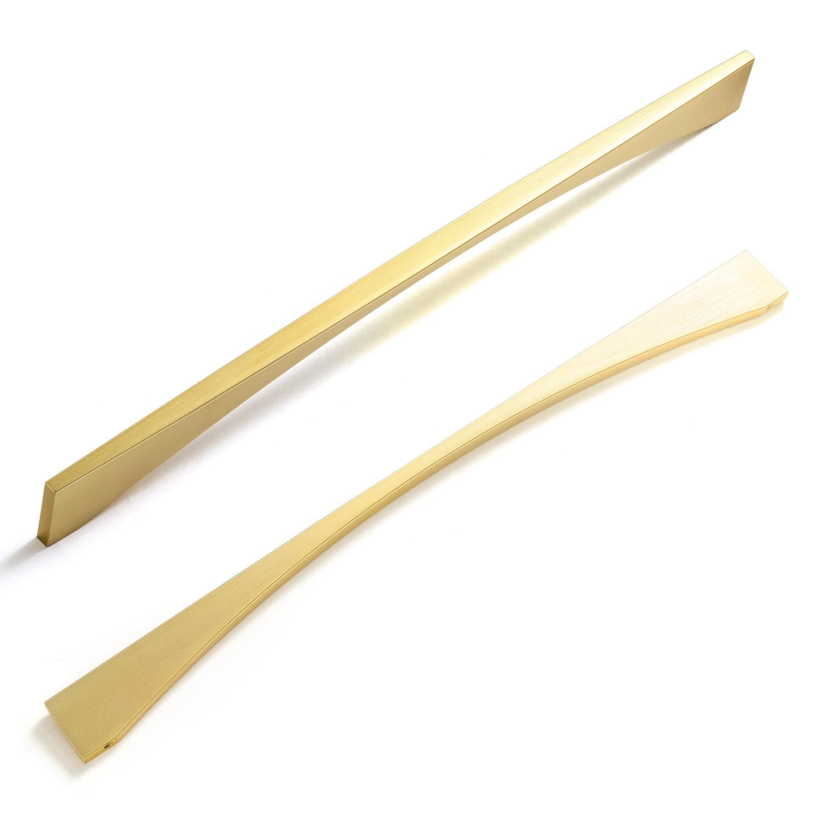 Goo-Ki Brushed Brass / 12.6'' Hole Center Stylish Modern Cabinet Pull Wardrobe Knobs for Bedroom 6 Pack