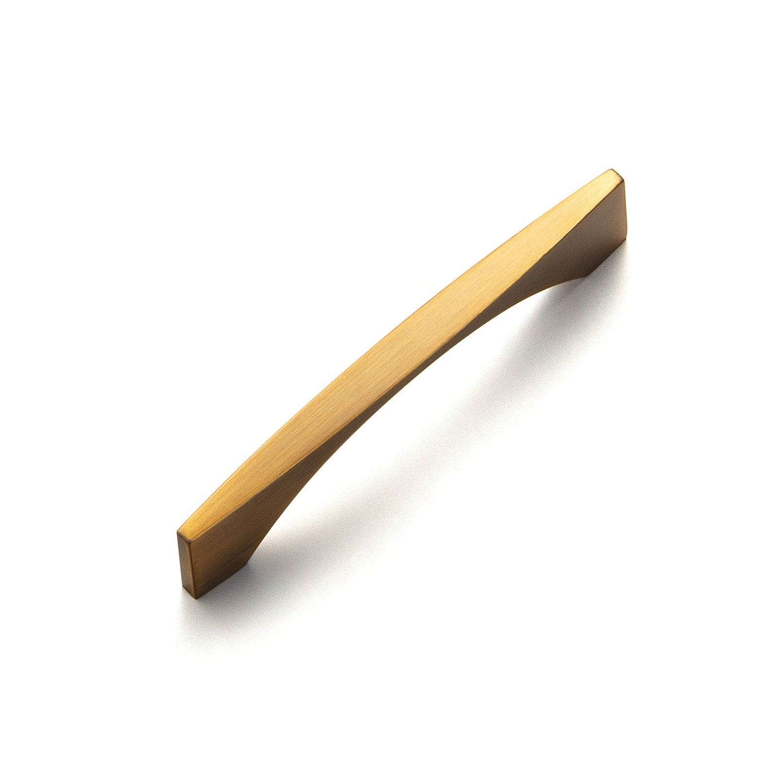 Goo-Ki Brushed Brass / 3.8'' Hole center Stylish Modern Cabinet Pull Wardrobe Knobs for Bedroom 6 Pack