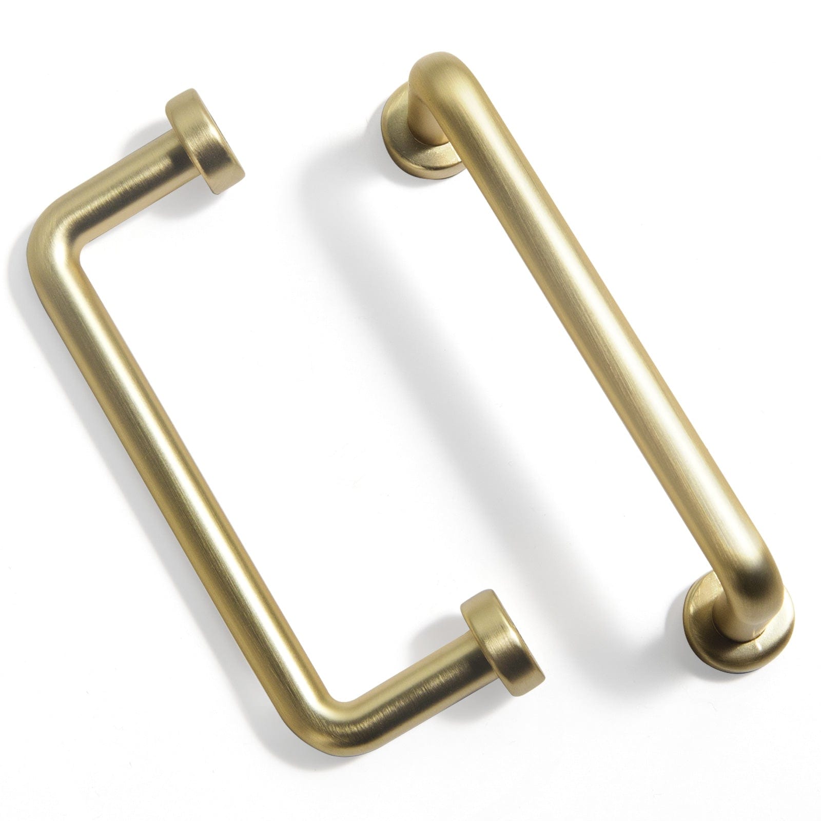 Goo-Ki Brushed Brass / 3'' Hole Center Antique Rustic Vintage Cabinet Bar Pulls Decorative Drawer Handles 6 Pack
