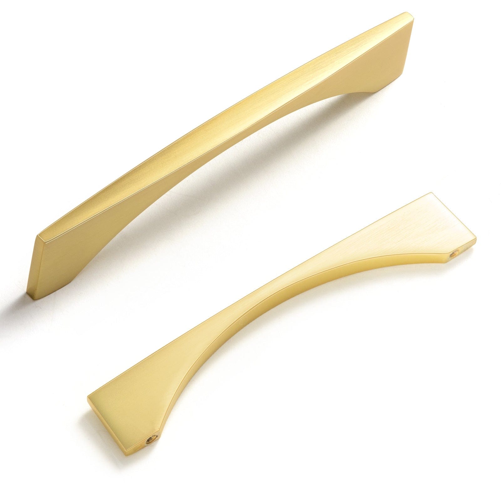 Goo-Ki Brushed Brass / 5'' Hole center Stylish Modern Cabinet Pull Wardrobe Knobs for Bedroom 6 Pack