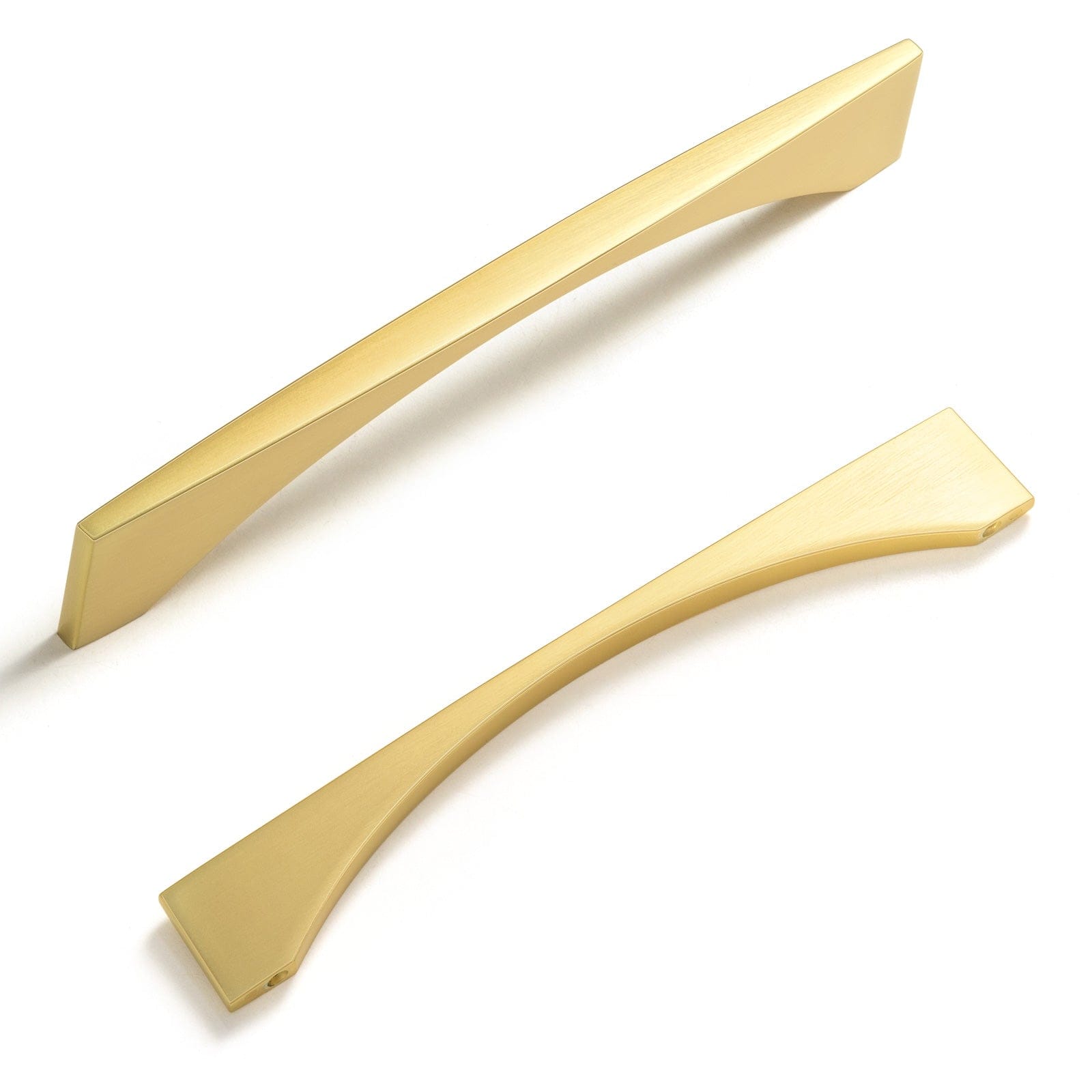 Goo-Ki Brushed Brass / 6.3'' Hole center Stylish Modern Cabinet Pull Wardrobe Knobs for Bedroom 6 Pack