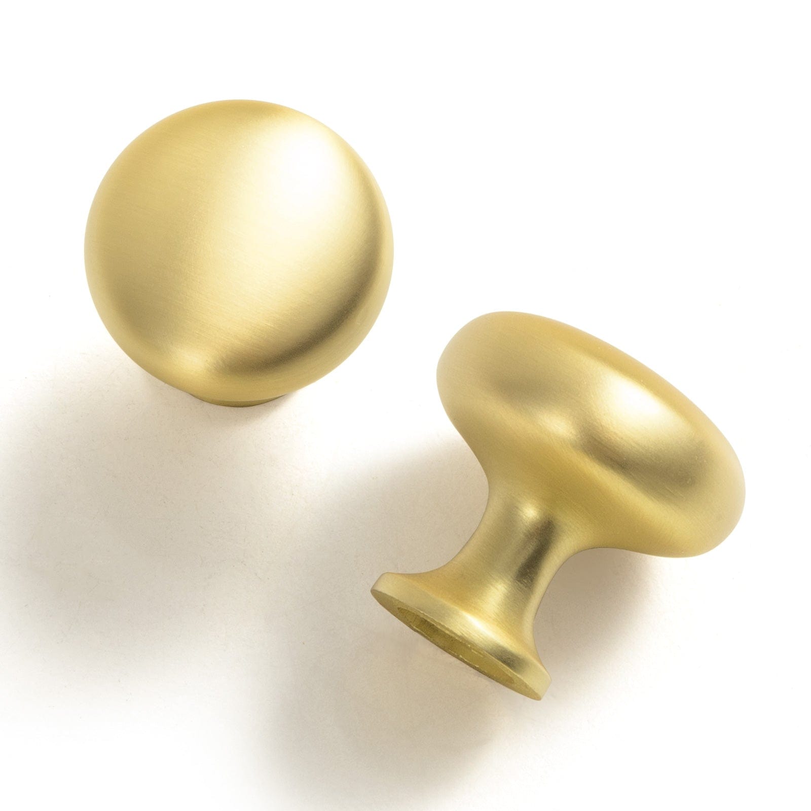 Goo-Ki Brushed Brass Multi-colored Classic Dresser Knob Modern Minimalist Round Cabinet Knobs 6 Pack