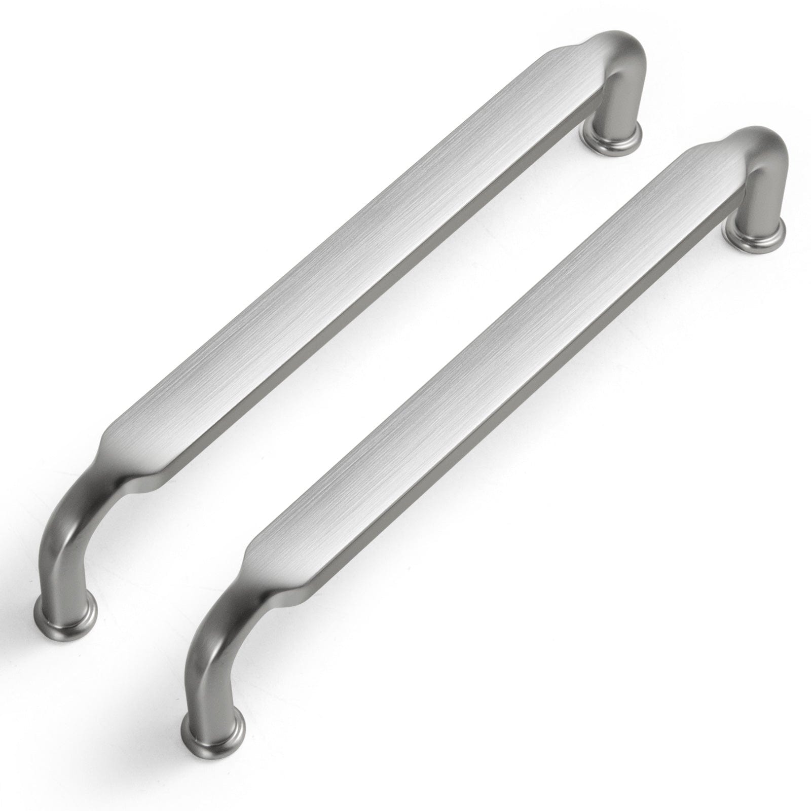 Goo-Ki Brushed Nickel / 5'' Hole center / 6 PCS Distressed Antique Brass Cabinet Pulls American Style Drawer Pulls Retro Furniture Knob