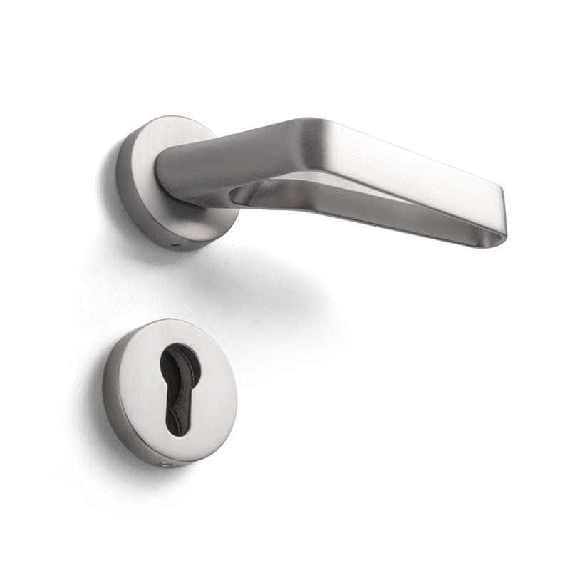 Goo-Ki Brushed Nickel / Fake Lock Modern Brushed Nickel Hollow out Interior Door Lock Security Mute Lock Set