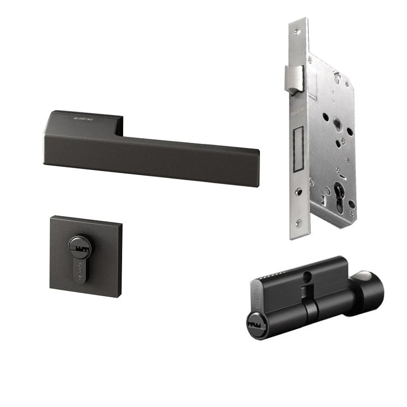 Goo-Ki Carpathian Grey / All Set Minimalist Mute Bedroom Interior Door Lock Anti-theft Furniture Hardware
