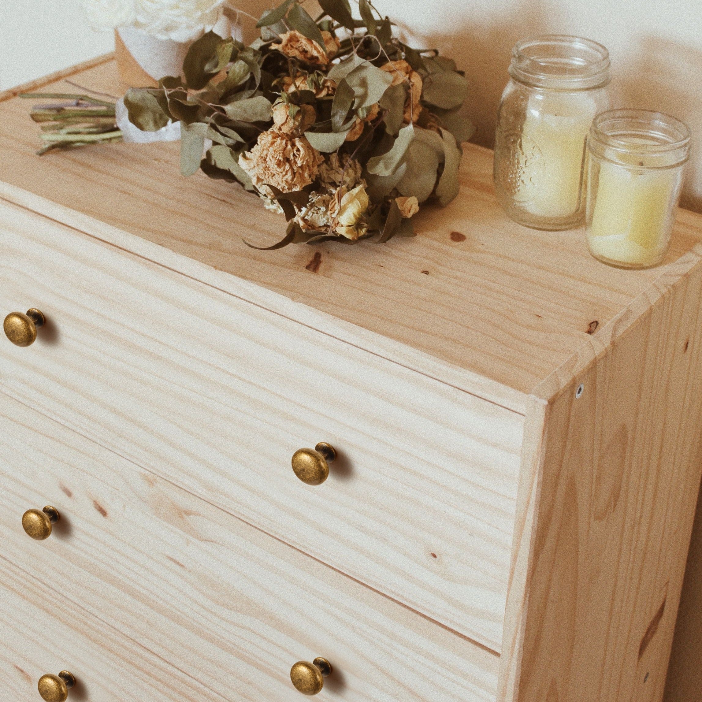 Goo-Ki Classic Dresser Knob Modern Minimalist Cabinet Knob Round Drawer Knobs 6 Pack