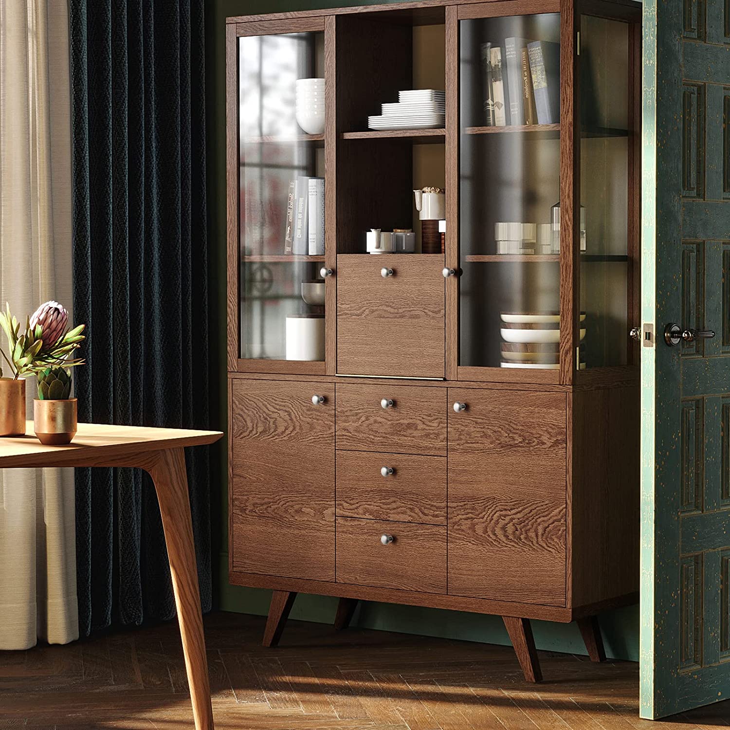 Goo-Ki Classic Dresser Knob Modern Minimalist Cabinet Knob Round Drawer Knobs 6 Pack