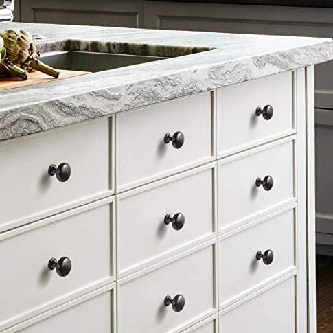 Goo-Ki Classic Dresser Knob Modern Minimalist Cabinet Knob Round Drawer Knobs 6 Pack