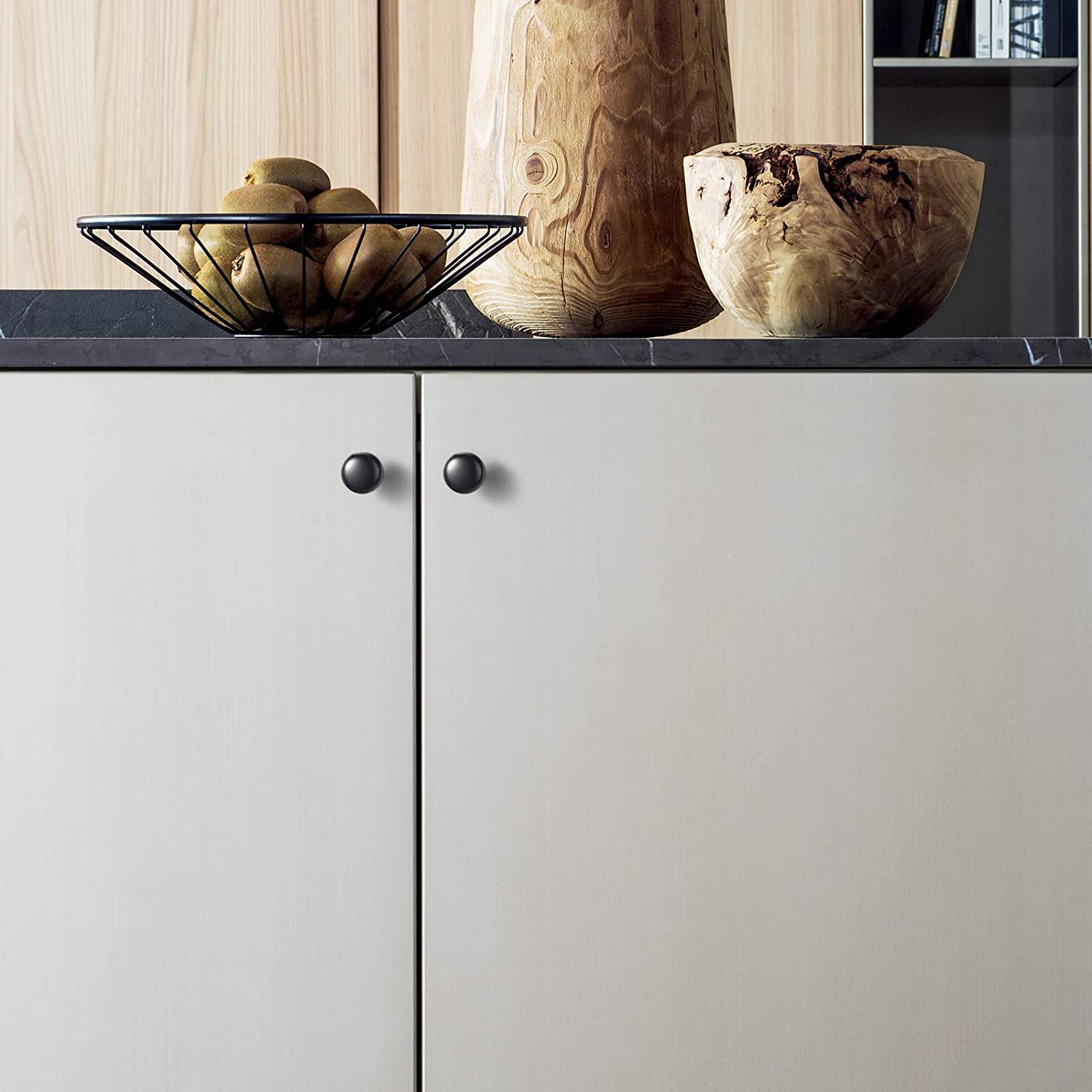 Goo-Ki Classic Dresser Knob Modern Minimalist Cabinet Knob Round Drawer Knobs 6 Pack