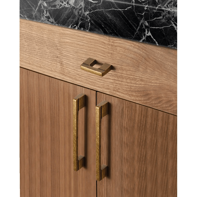Goo-Ki Classic Vintage Drawer Pulls Retro Antique Solid Cabinet Knobs Dual Mount 6 Pack