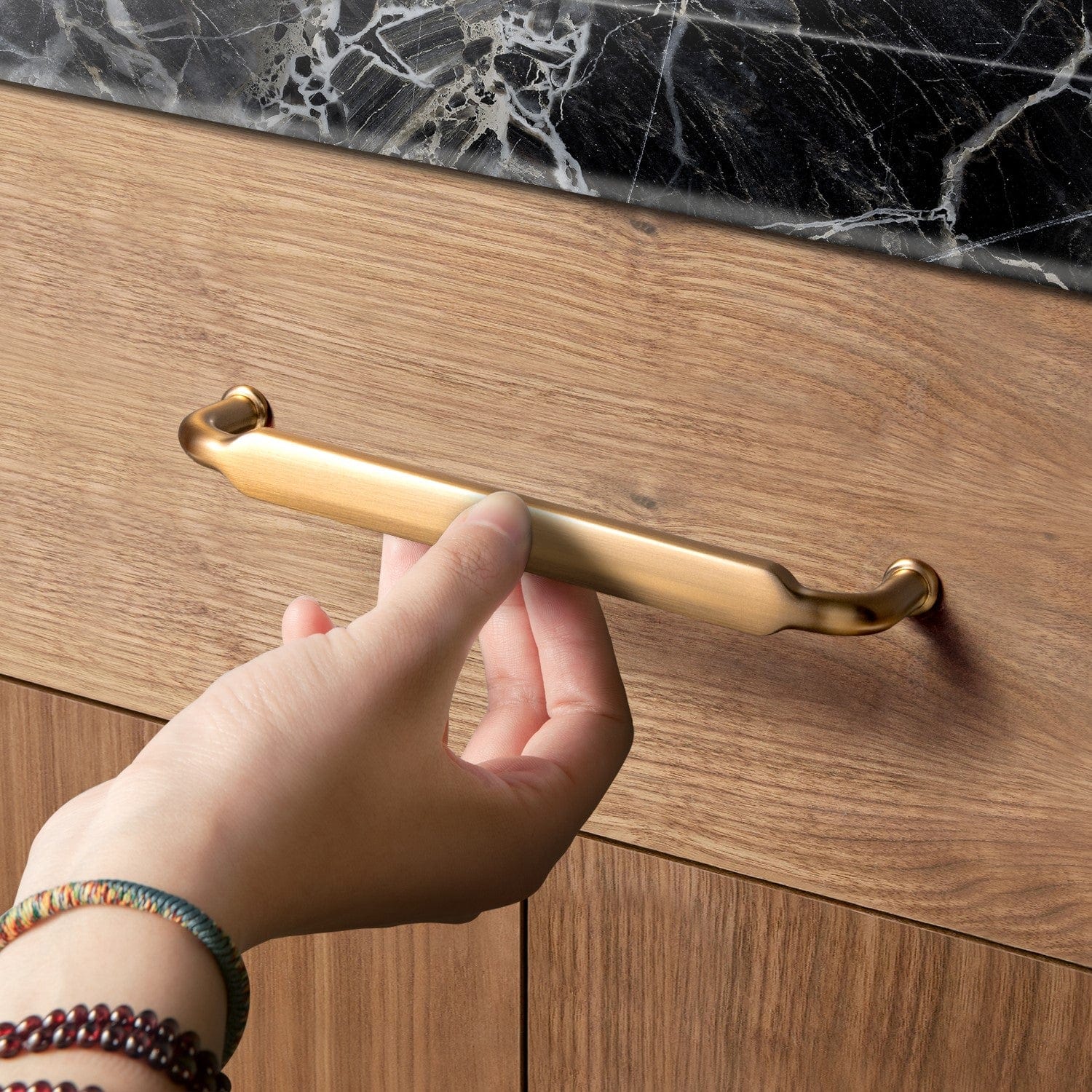 Goo-Ki Distressed Antique Brass Cabinet Pulls American Style Drawer Pulls Retro Furniture Knob