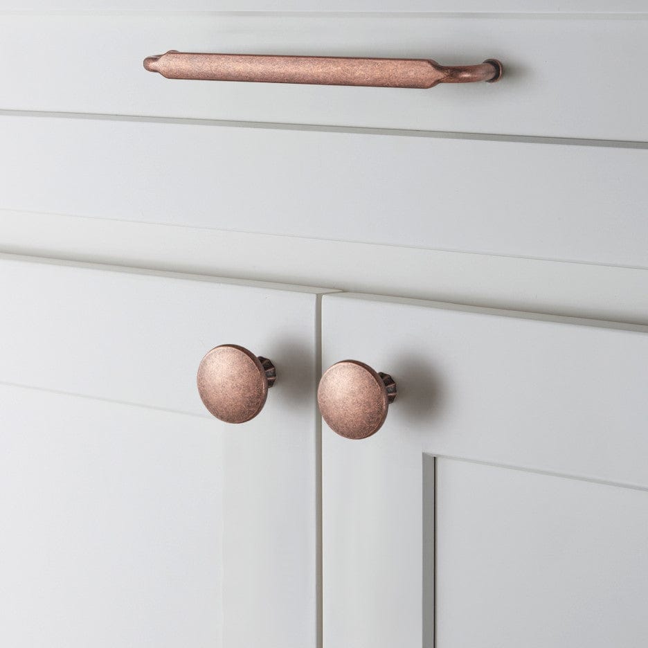 Goo-Ki Distressed Antique Brass Cabinet Pulls American Style Drawer Pulls Retro Furniture Knob 6 Pack