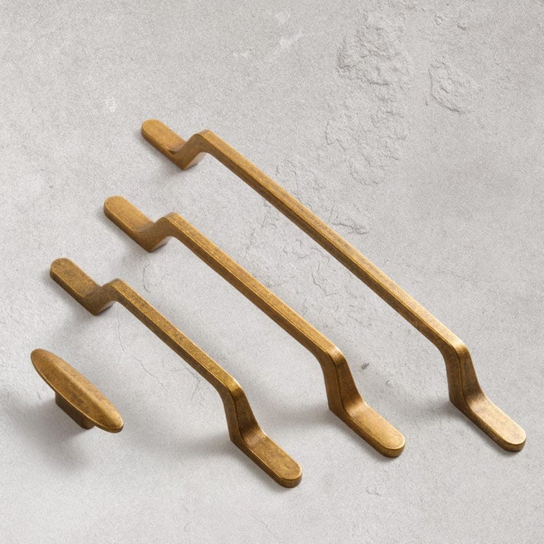 Goo-Ki European Style Retro Brass Drawer Pulls for Dresser Cupboard Vintage Bronze Bar Pulls 6 Pack