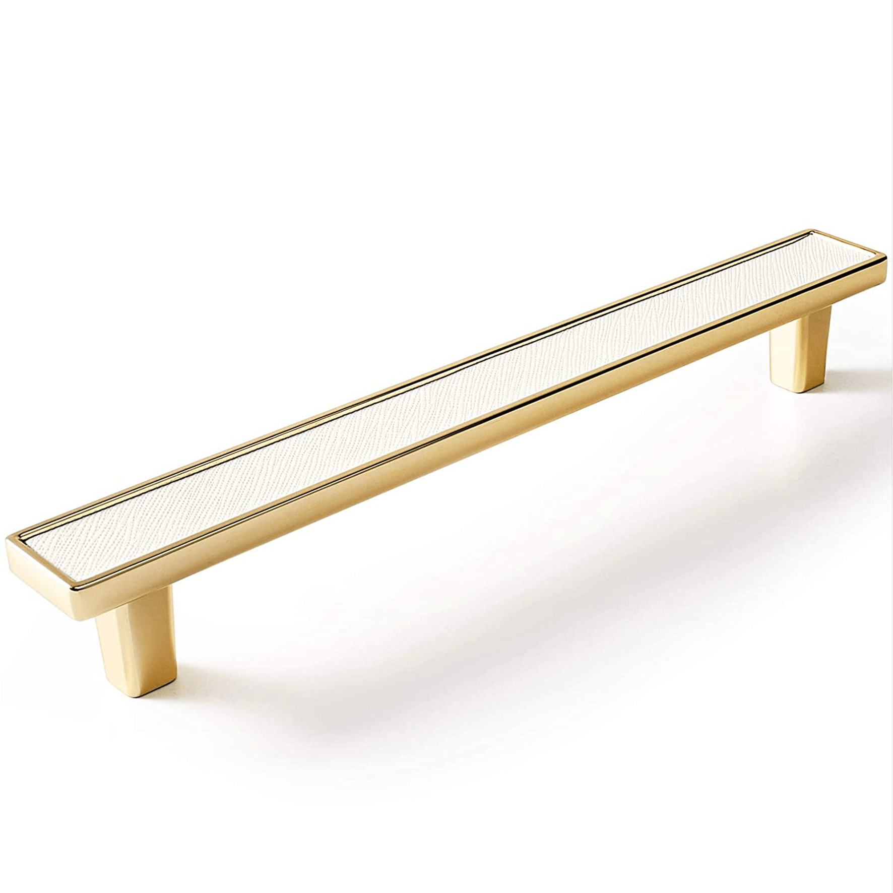 Goo-Ki Gold / 6.3''Hole Centers Cowhide Cabinet Pulls Modern Luxury Tree Bark Speckle Texture Cabinet Pull 6 Pack