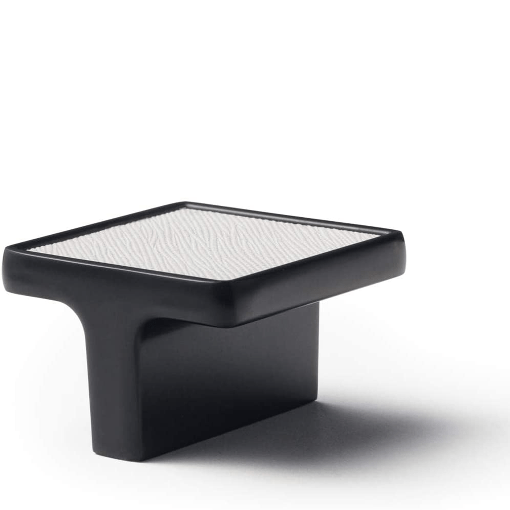 Goo-Ki Matte Black / 1.25'' Square Cowhide Cabinet Pulls Modern Luxury Tree Bark Speckle Texture Cabinet Pull 6 Pack
